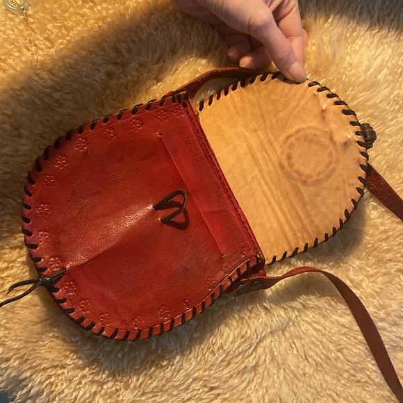Vintage Puro Cuero Genuine Leather Sodalite embedded purse - Picture 8 of 9